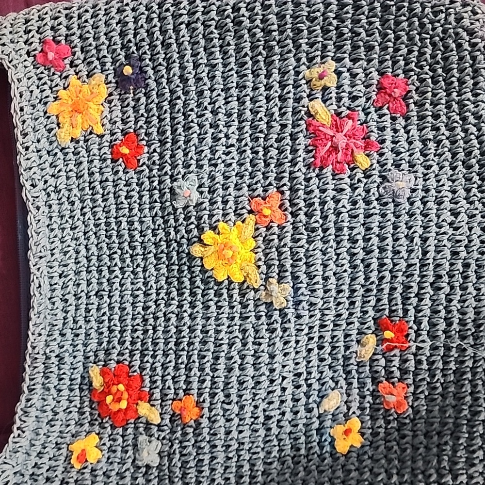 Floral Beaded Women's Bag - Multicolor
